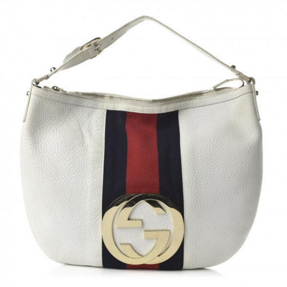 GUCCI Handbags - GUCCI White Leather Blondie Hobo Bag